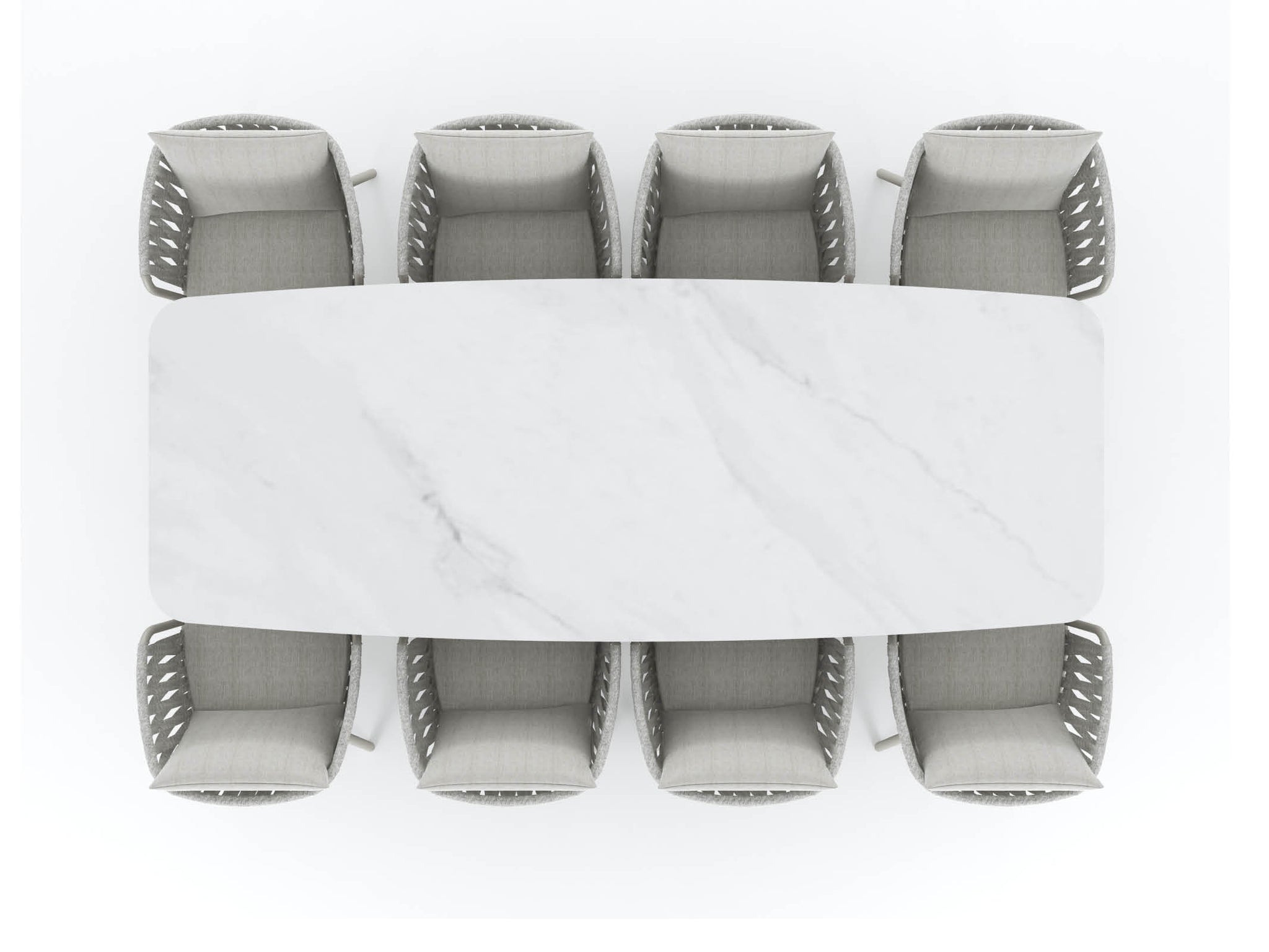 Bight curved dining table