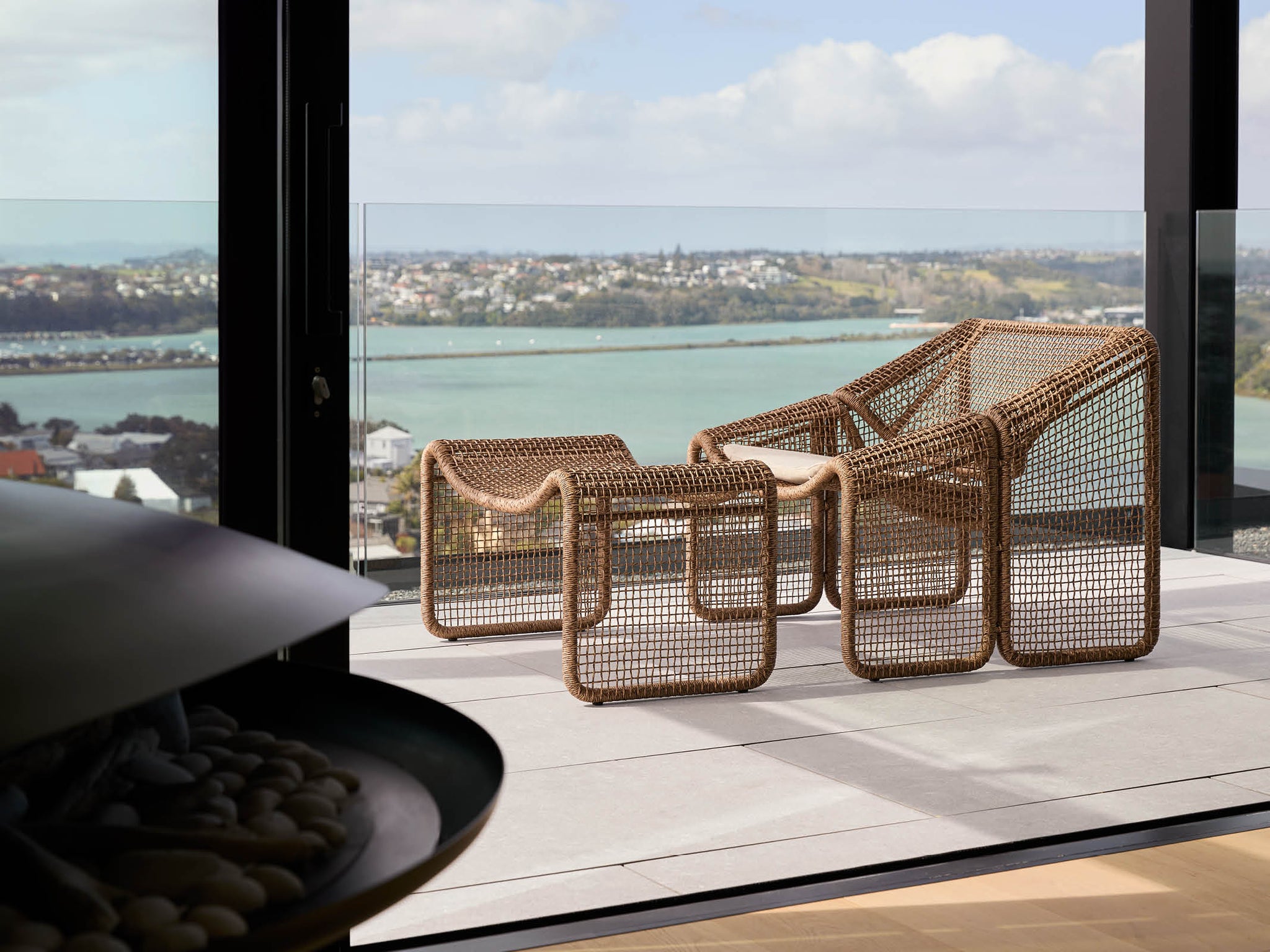 Eddy lounge chair and footstool