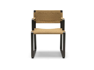 Green point dining chair with arms
