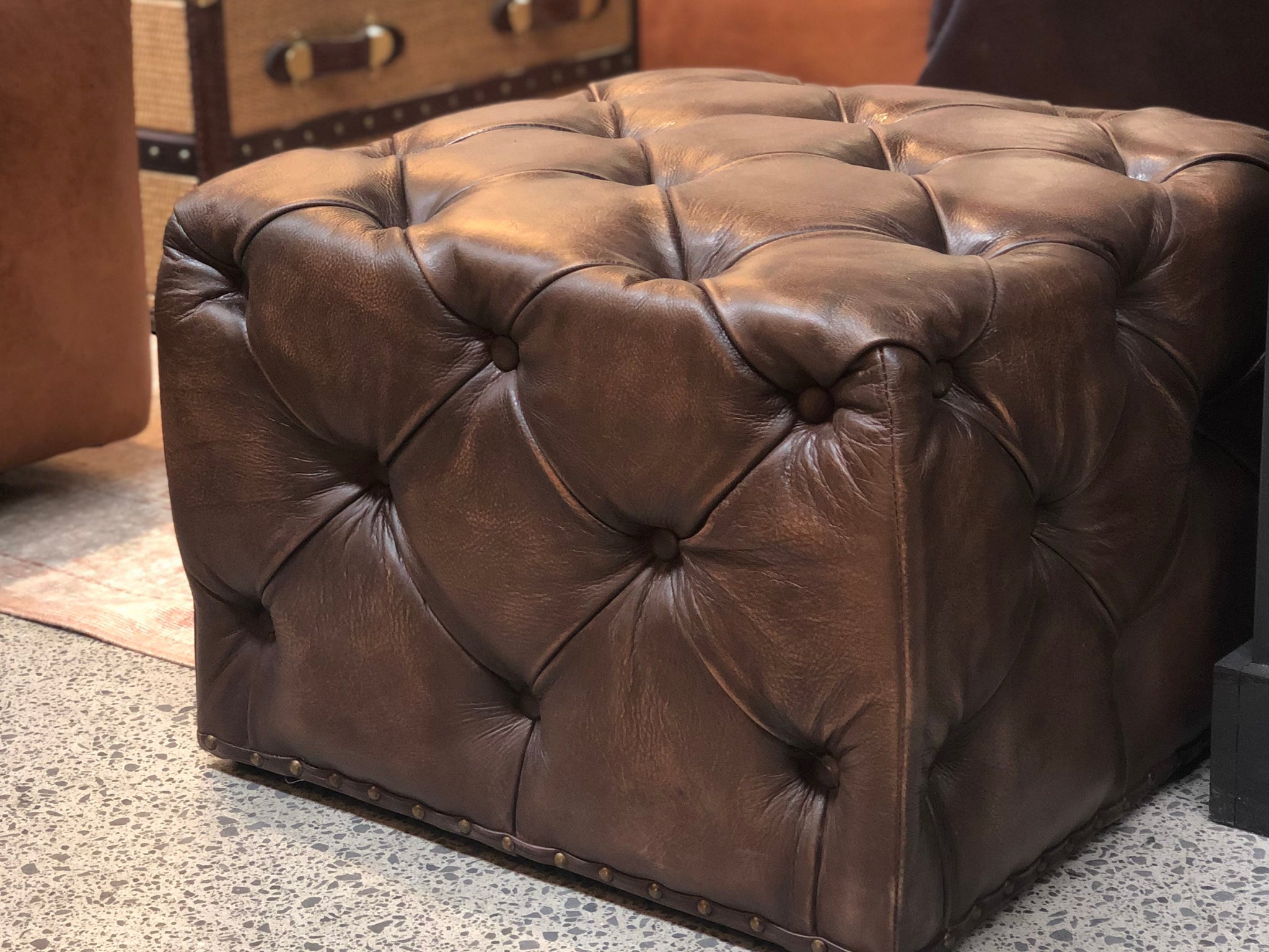 Lord Digsby Square Footstool - Clearance item