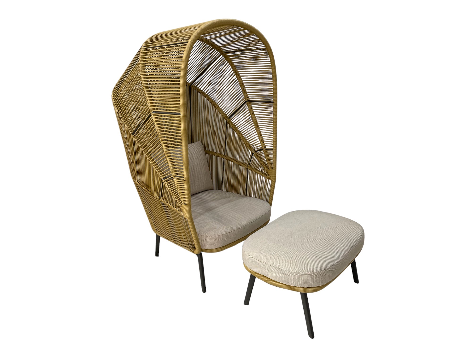 Rilly Cocoon chair + footstool - DEDON - Clearance Item