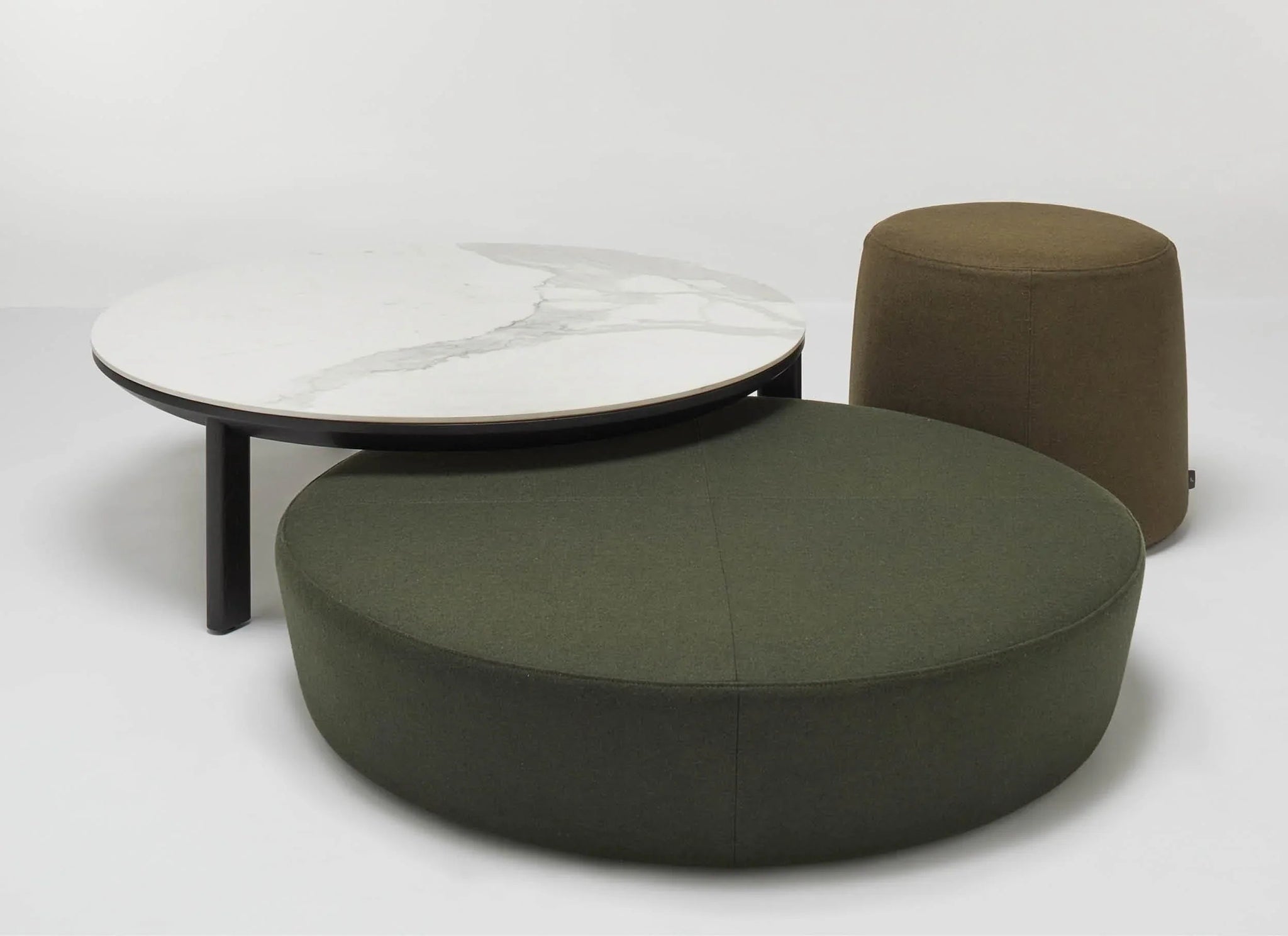 Otway Round Coffee Tables Porcelain - Indoor Furniture