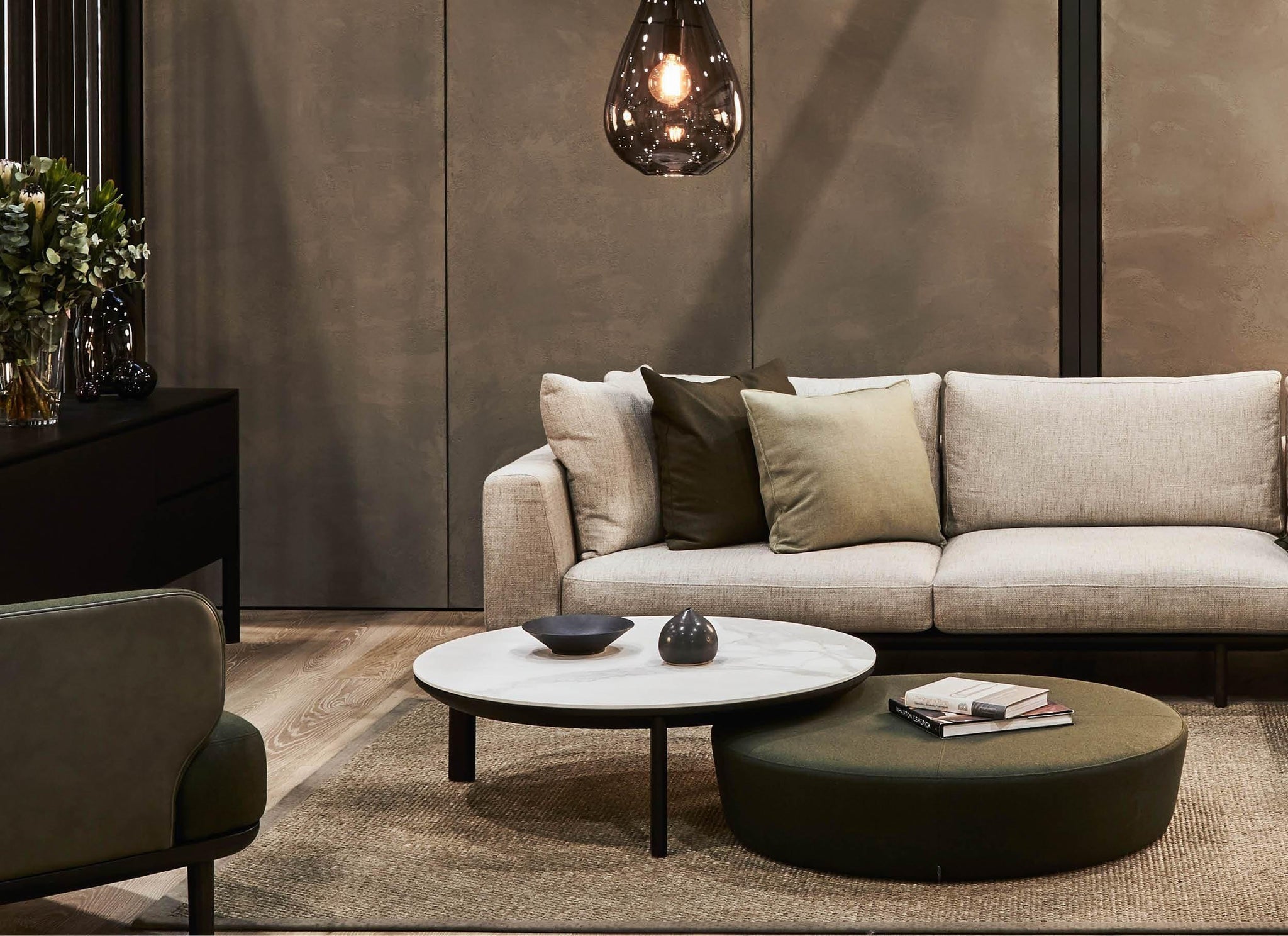 Otway Round Coffee Tables Porcelain - Indoor Furniture