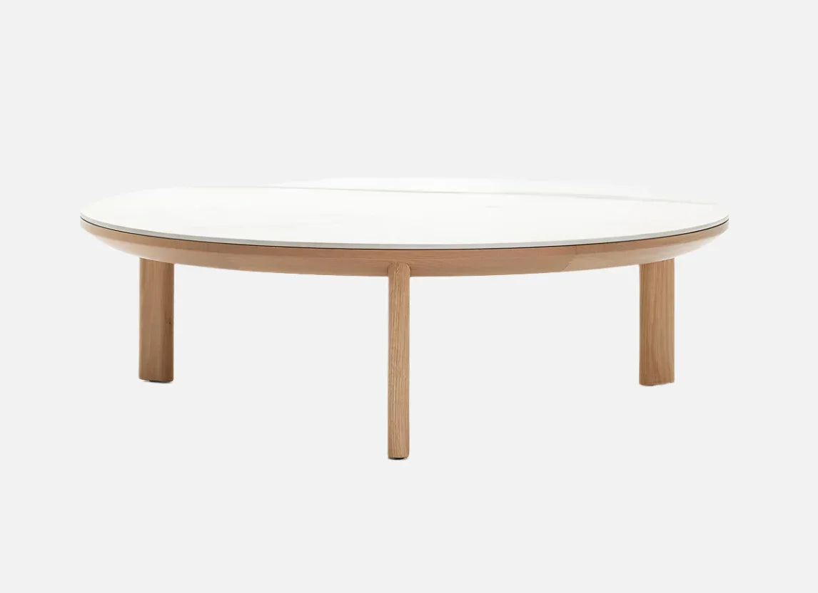 Otway Round Coffee Tables Porcelain - Indoor Furniture
