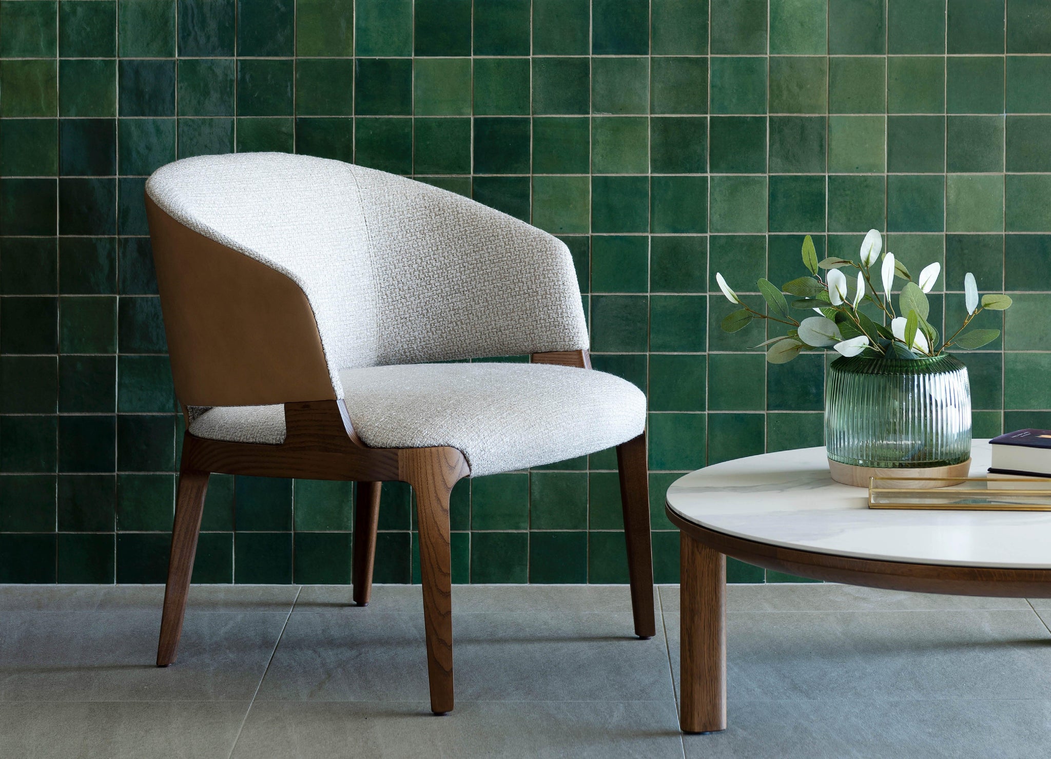 Otway Round Coffee Tables Porcelain - Indoor Furniture